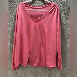 Terra & Sky Women's Long Sleeve Pink Top